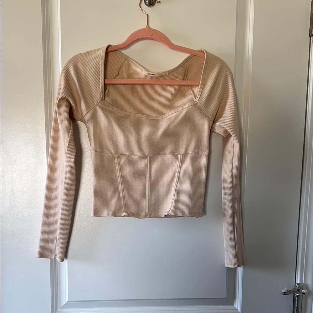 Elegant Cream Long Sleeve Top